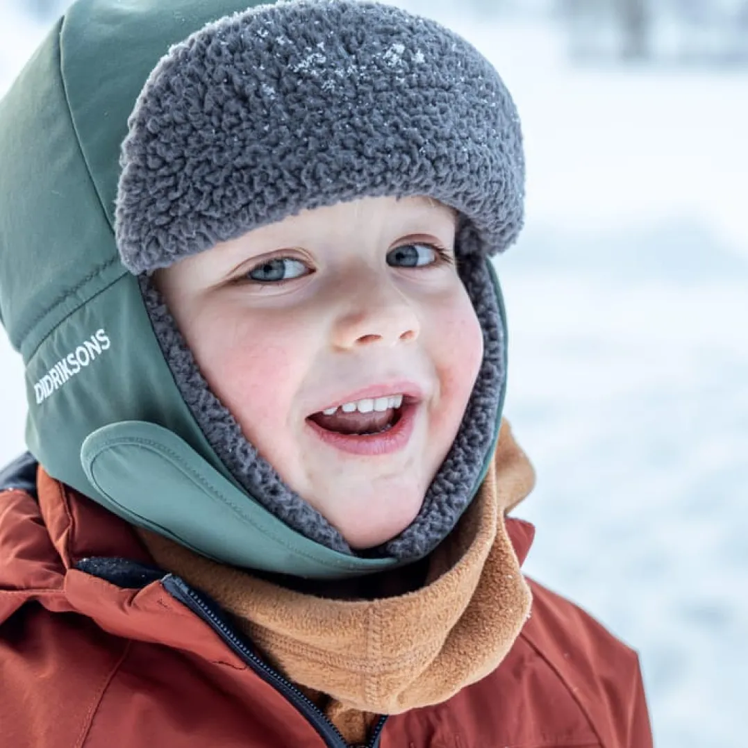 Didriksons Kids' Biggles Cap Dark Moss