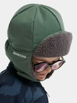Didriksons Kids' Biggles Cap Dark Moss