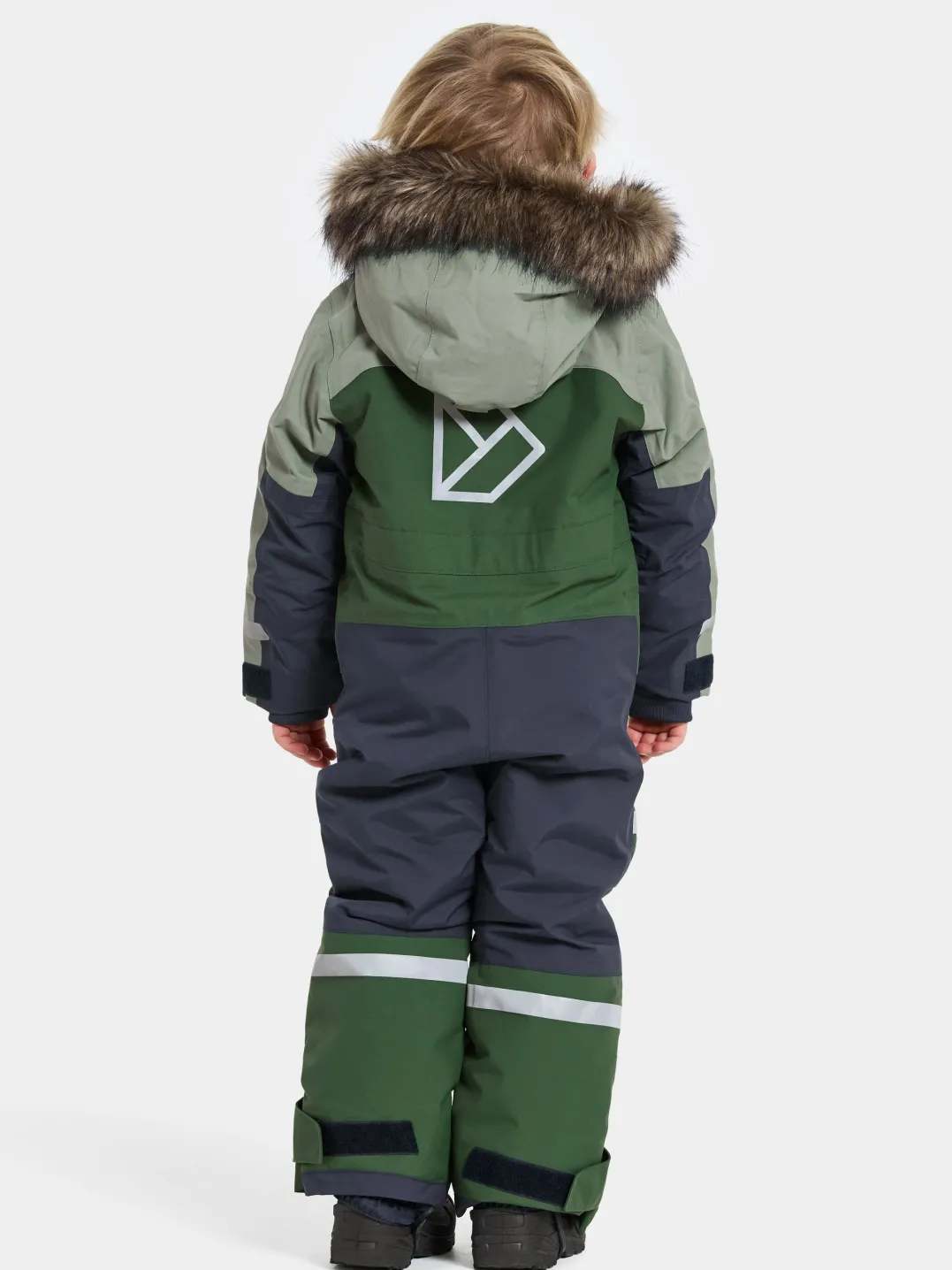 Didriksons Kids' Bjärven Coverall 4 Light Moss