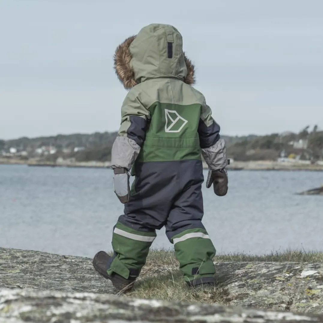 Didriksons Kids' Bjärven Coverall 4 Light Moss