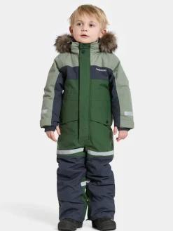 Didriksons Kids' Bjärven Coverall 4 Light Moss