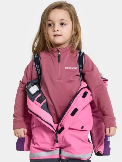 Didriksons Kids' Bjärven Coverall 4 Sweet Pink
