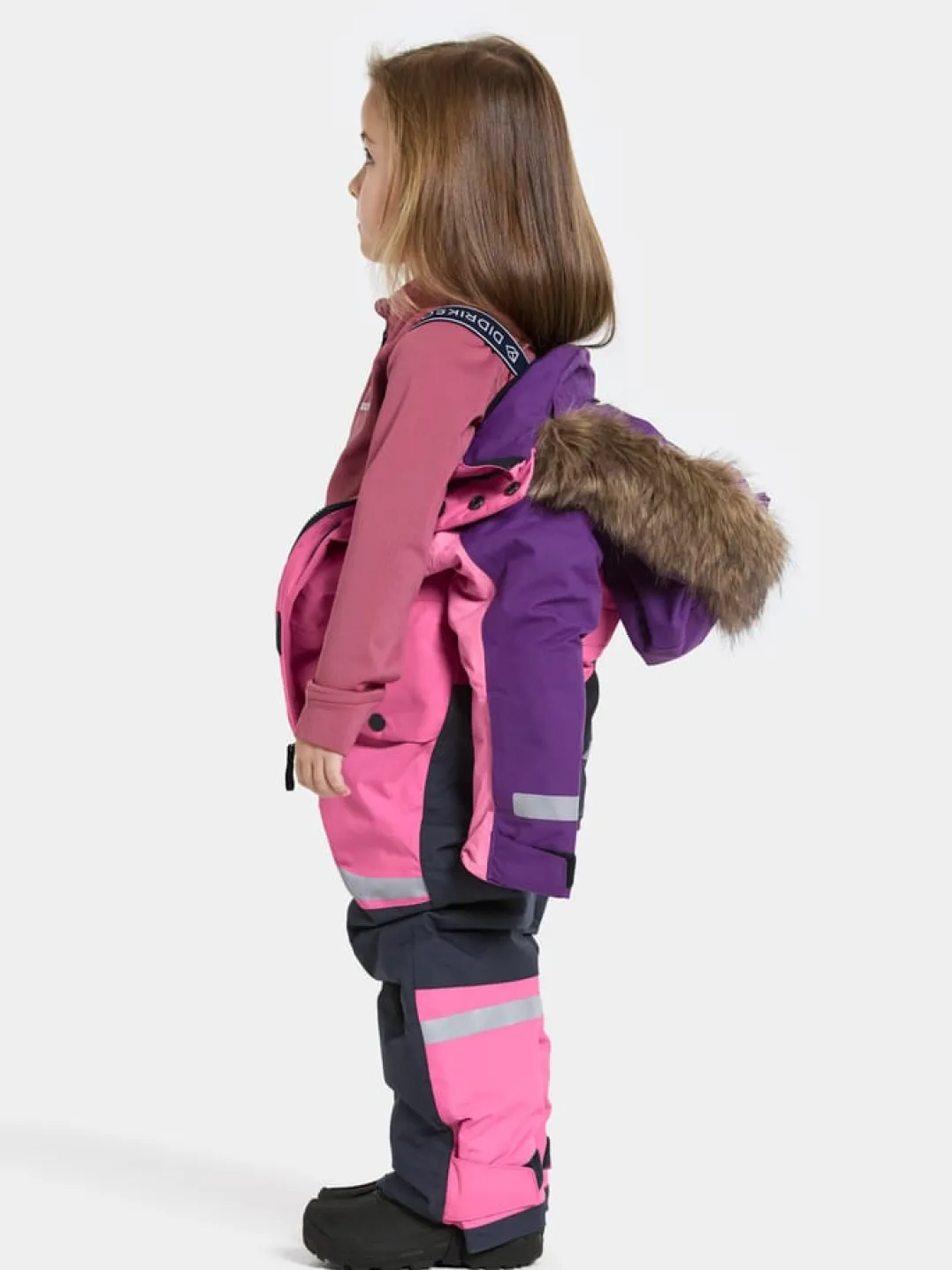 Didriksons Kids' Bjärven Coverall 4 Sweet Pink