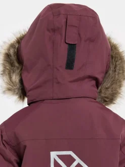 Didriksons Kids' Bjärven Parka 4 Anemon Red