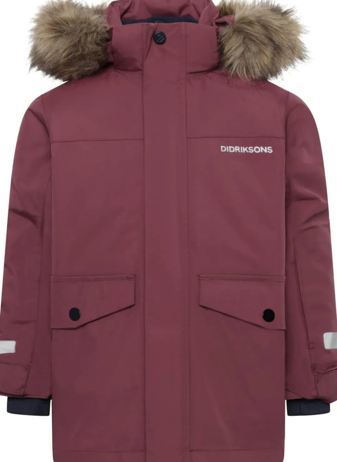 Didriksons Kids' Bjärven Parka 4 Anemon Red