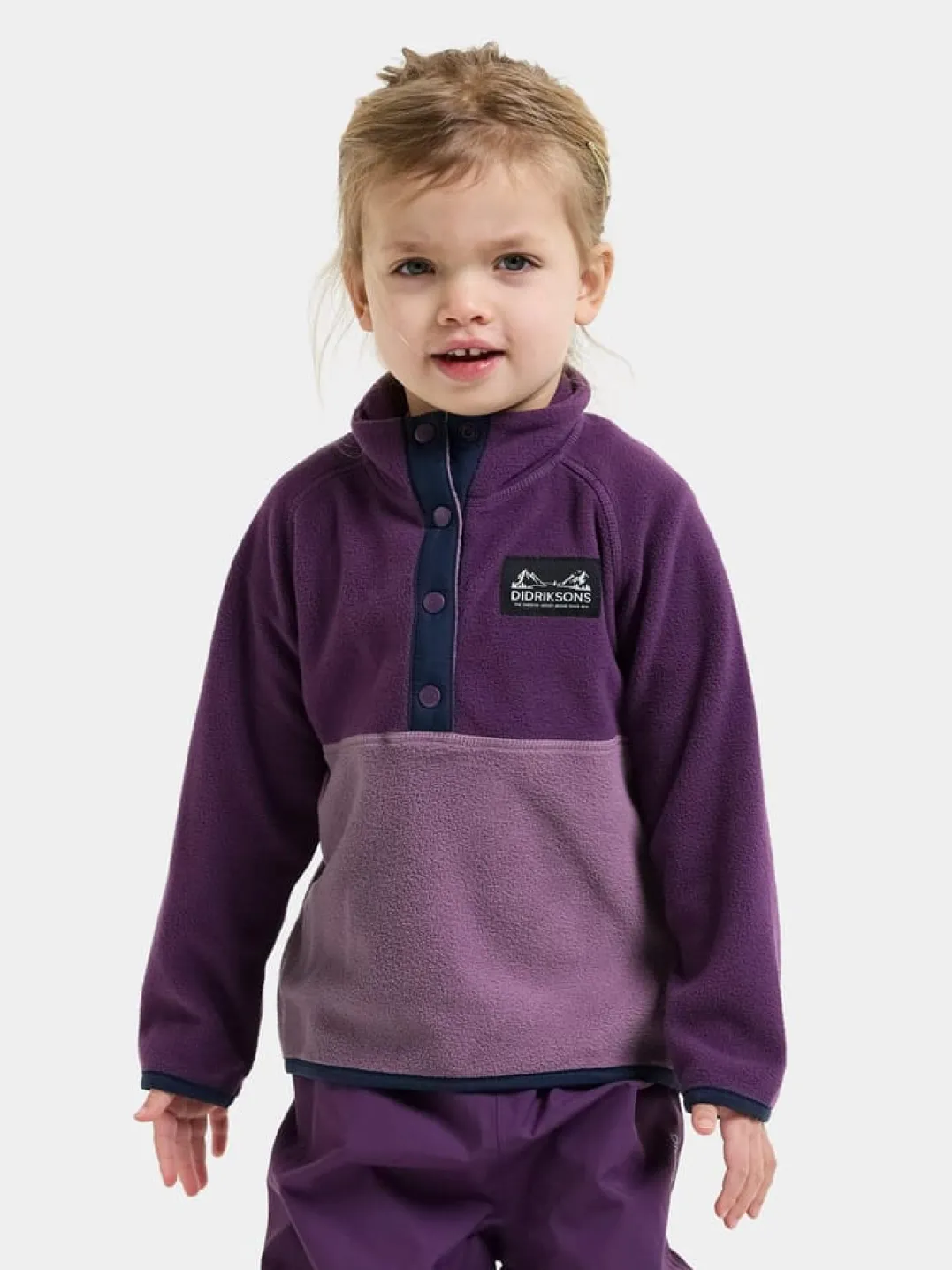 Didriksons Kids' Monte Half Button Northen Purple