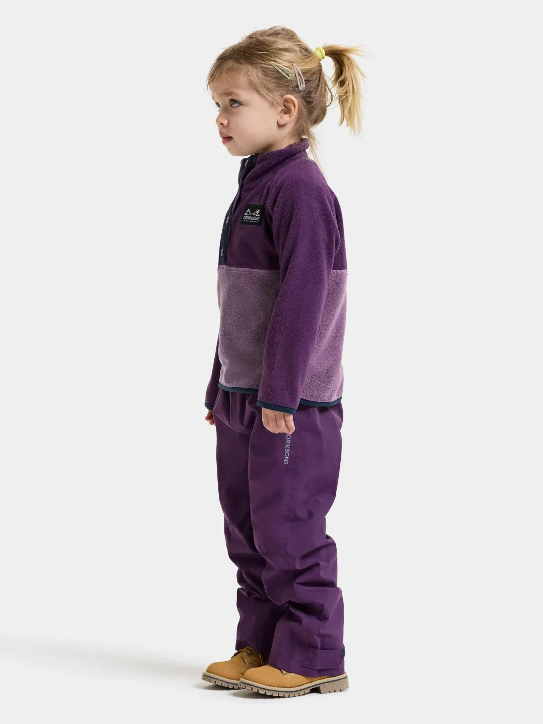 Didriksons Kids' Monte Half Button Northen Purple