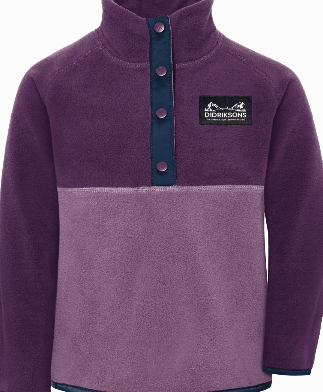 Didriksons Kids' Monte Half Button Northen Purple