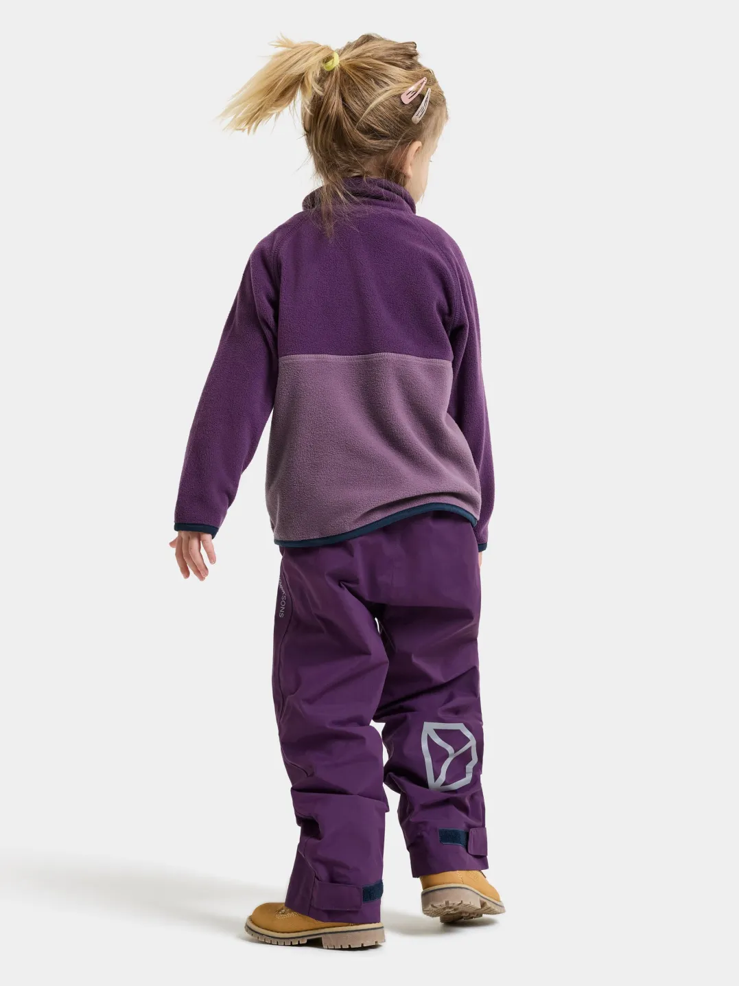 Didriksons Kids' Monte Half Button Northen Purple