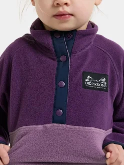 Didriksons Kids' Monte Half Button Northen Purple