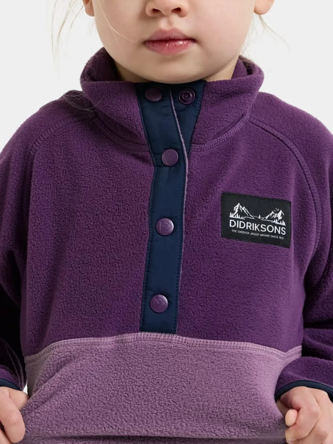 Didriksons Kids' Monte Half Button Northen Purple