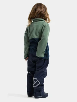 Didriksons Kids' Monte Half Button Dark Moss
