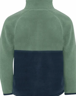 Didriksons Kids' Monte Half Button Dark Moss