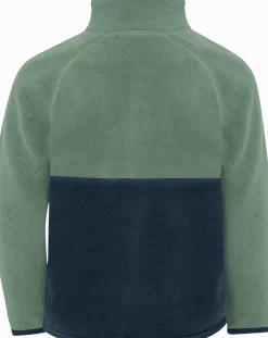 Didriksons Kids' Monte Half Button Dark Moss