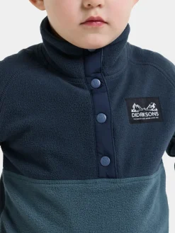 Didriksons Kids' Monte Half Button Mountain Blue
