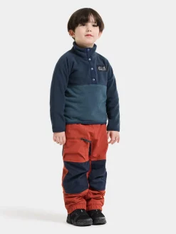 Didriksons Kids' Monte Half Button Mountain Blue