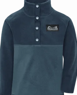 Didriksons Kids' Monte Half Button Mountain Blue