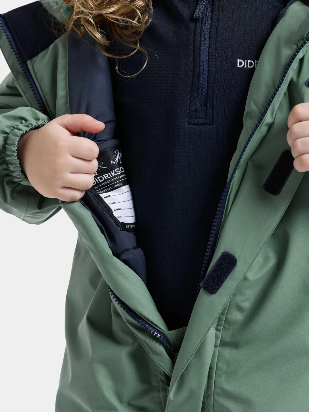 Didriksons Kids' Talvi Coverall Dark Moss