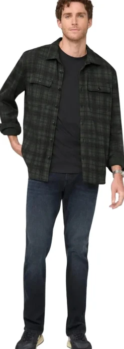 Duer Performance Flannel Button Down Heather Peat Plaid