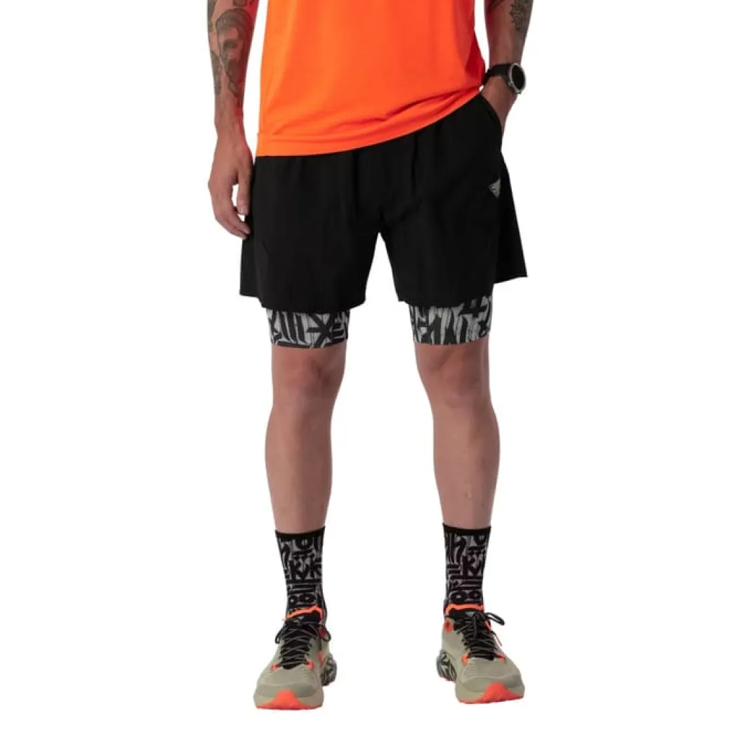 Dynafit Trail 2in1 Shorts M Black Out Overcast/7960