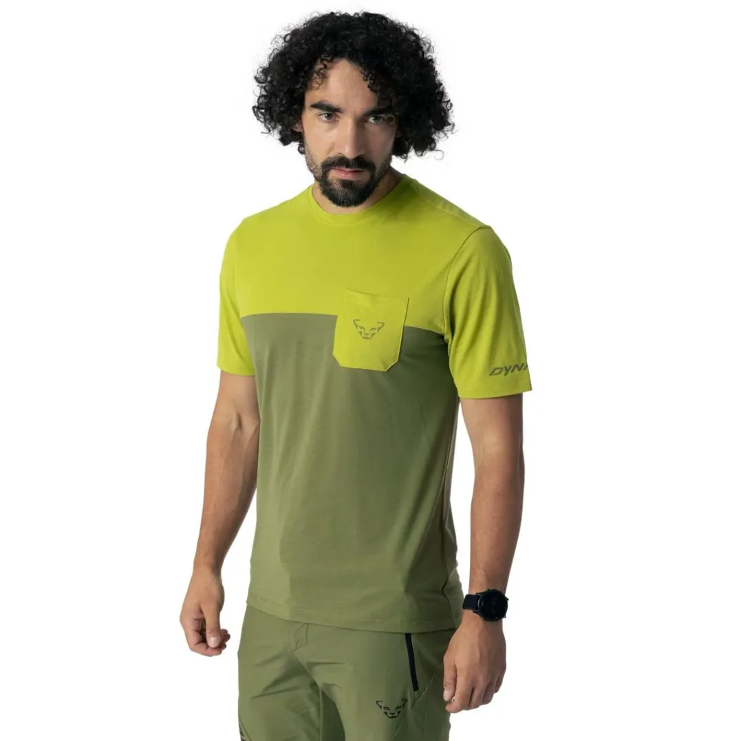 Dynafit Transalper Pocket S/S Tee M Golden Lime/5a40
