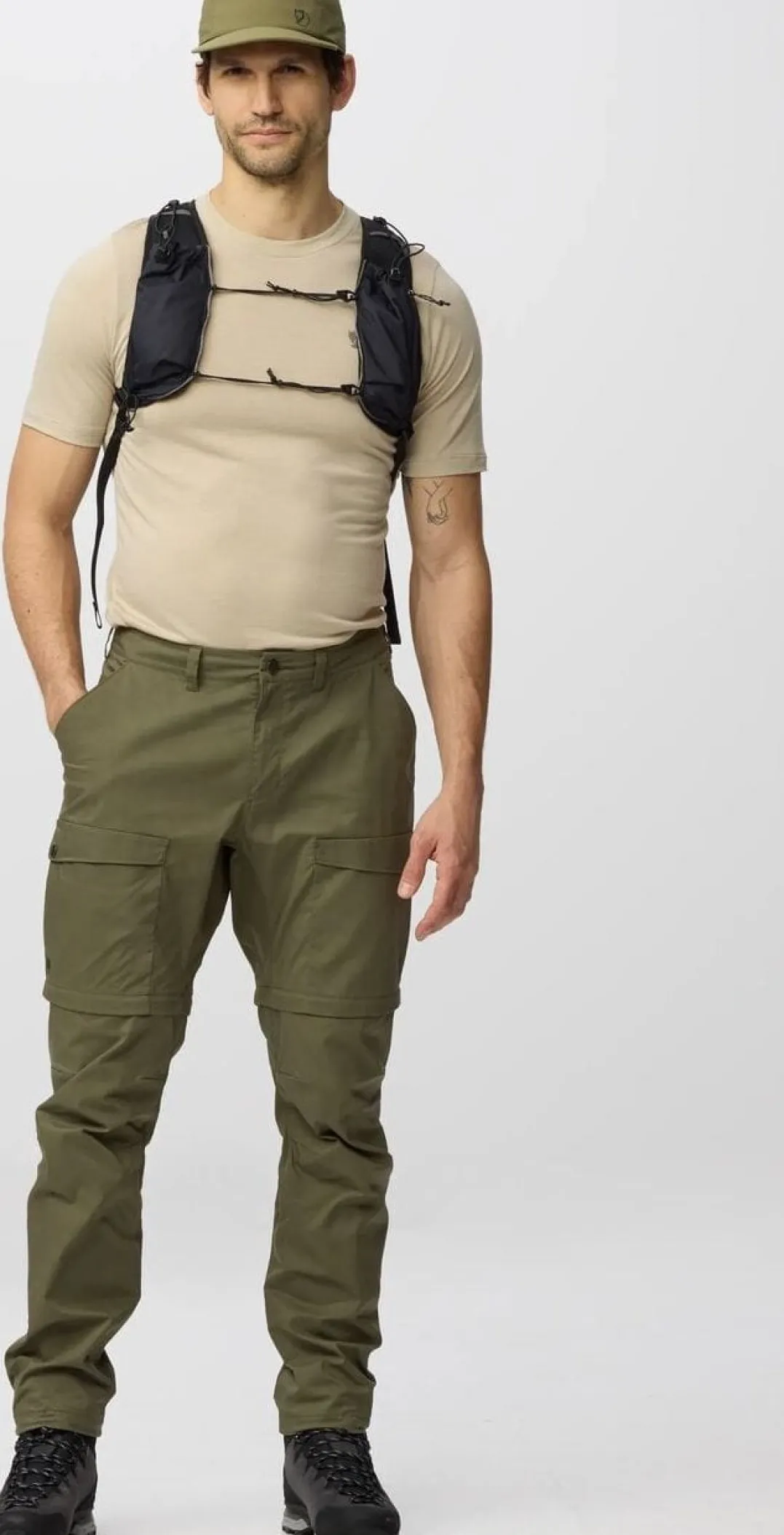 Fjällräven Abisko Hybrid Trail Trs Zip-Off M Laurel Green