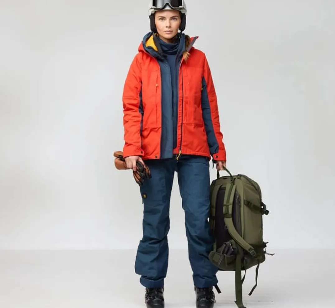 Fjällräven Bergtagen G-1000 Jacket W Flame Orange-mountain Blue