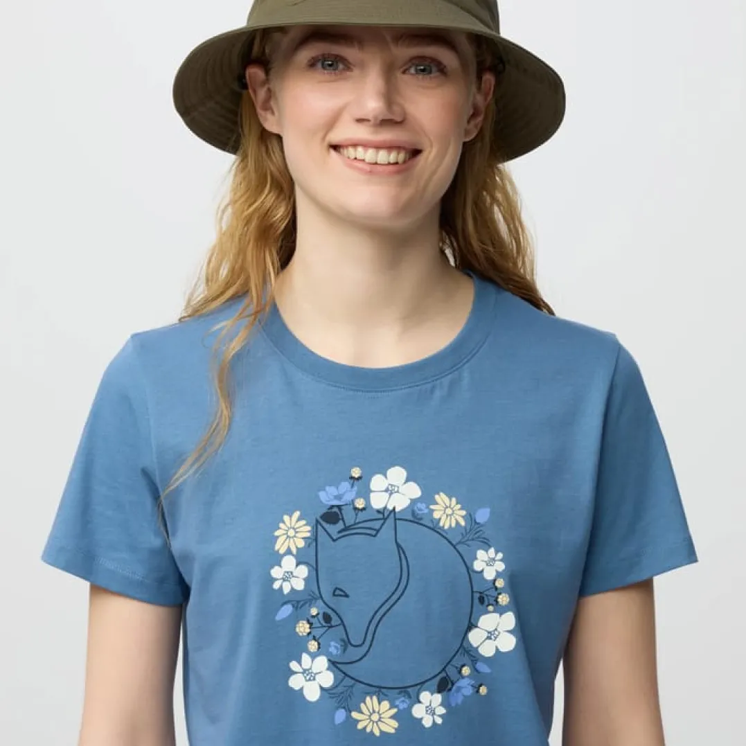 Fjällräven Fjällblomster Fox T-Shirt W Dawn Blue