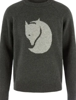 Fjällräven Fjällräven Logo Knit Sweater M Deep Forest