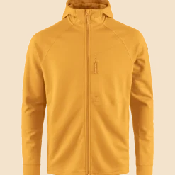 Fjällräven Men's Abisko Grid Fleece Hoodie Mustard Yellow
