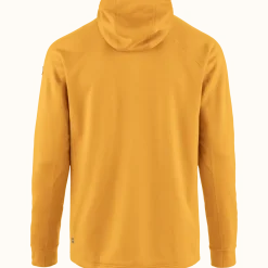 Fjällräven Men's Abisko Grid Fleece Hoodie Mustard Yellow