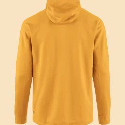 Fjällräven Men's Abisko Grid Fleece Hoodie Mustard Yellow