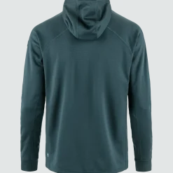 Fjällräven Men's Abisko Grid Fleece Hoodie Mountain Blue