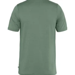 Fjällräven Men's Abisko Wool Logo Short Sleeve Patina Green