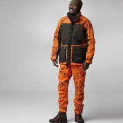Fjällräven Men's Brenner Pro Winter Trousers Orange Multi Camo