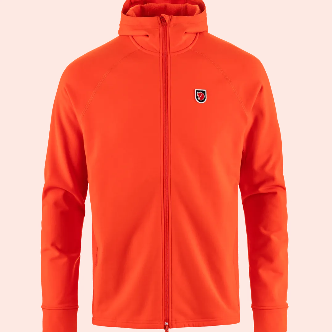 Fjällräven Men's Expedition Fleece Hoodie Flame Orange