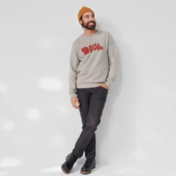 Fjällräven Men's Fjällräven Logo Sweater Grey-Melange