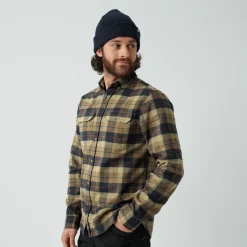 Fjällräven Men's Singi Heavy Flannel Shirt Autumn Leaf/Dark Navy