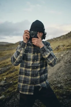 Fjällräven Men's Singi Heavy Flannel Shirt Autumn Leaf/Dark Navy