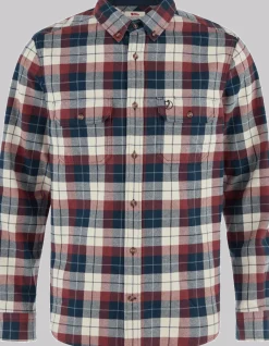 Fjällräven Men's Singi Heavy Flannel Shirt Dark Navy/Maroon