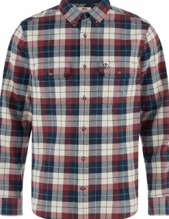 Fjällräven Men's Singi Heavy Flannel Shirt Dark Navy/Maroon
