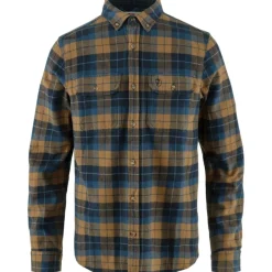 Fjällräven Men's Singi Heavy Flannel Shirt Dark Navy/Buckwheat Brown