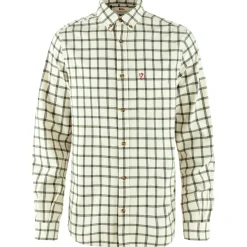 Fjällräven Men's Övik Flannel Shirt Chalk White-laurel Green