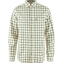 Fjällräven Men's Övik Flannel Shirt Chalk White-laurel Green