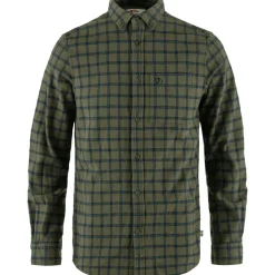 Fjällräven Men's Övik Flannel Shirt Laurel Green-Indigo Blue