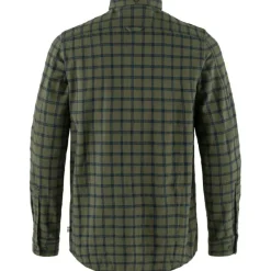 Fjällräven Men's Övik Flannel Shirt Laurel Green-Indigo Blue