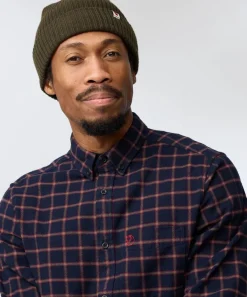 Fjällräven Men's Övik Flannel Shirt Dark Navy-Chalk White