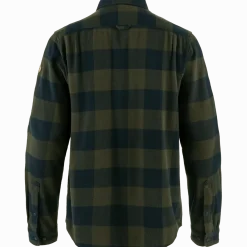 Fjällräven Men's Övik Heavy Flannel Shirt Deep Forest-Dark Navy
