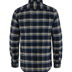 Fjällräven Men's Övik Heavy Flannel Shirt Dark Navy-Buckwheat Brown