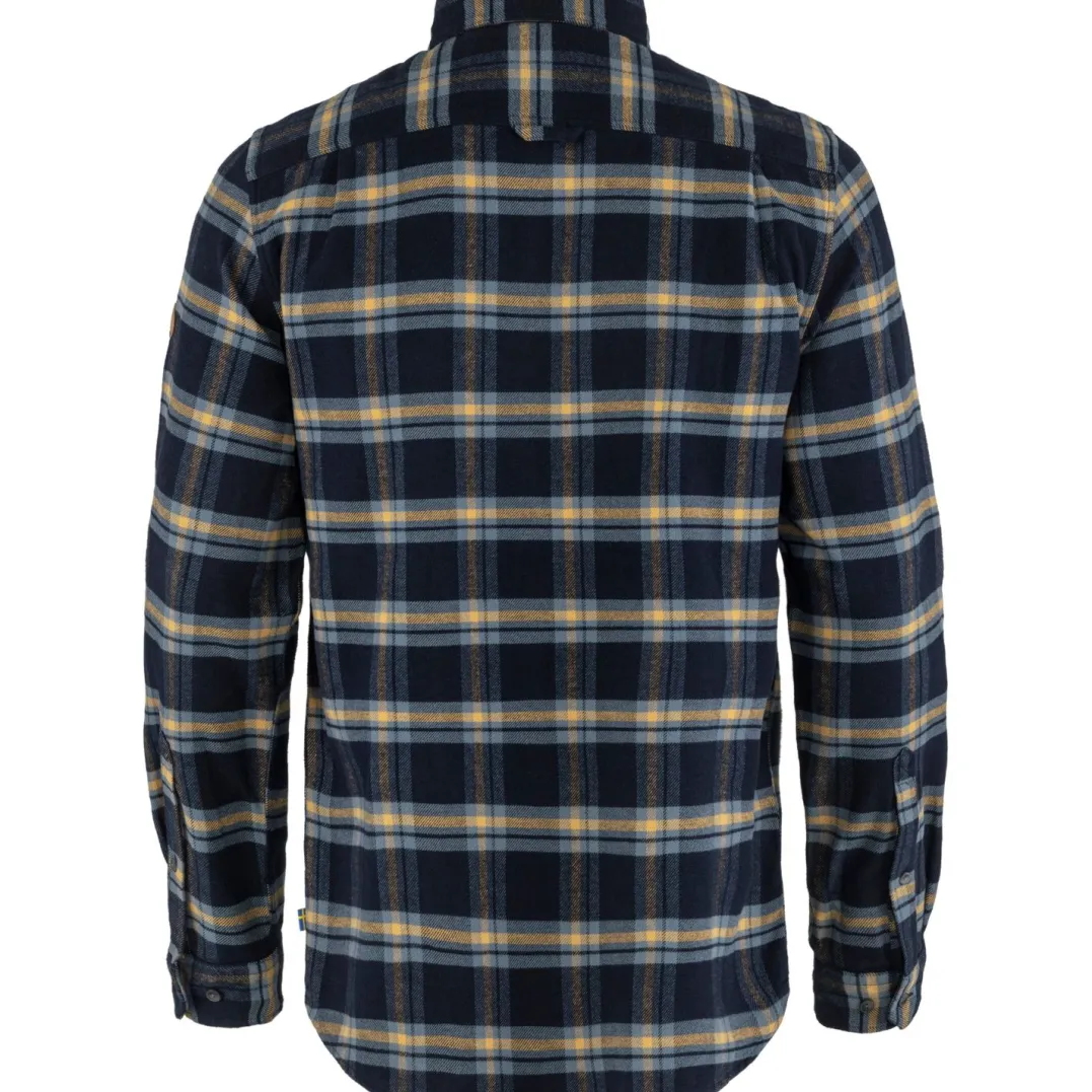 Fjällräven Men's Övik Heavy Flannel Shirt Dark Navy-Buckwheat Brown